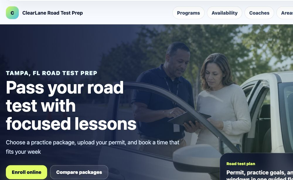 Adult Road Test Prep full website preview screenshot